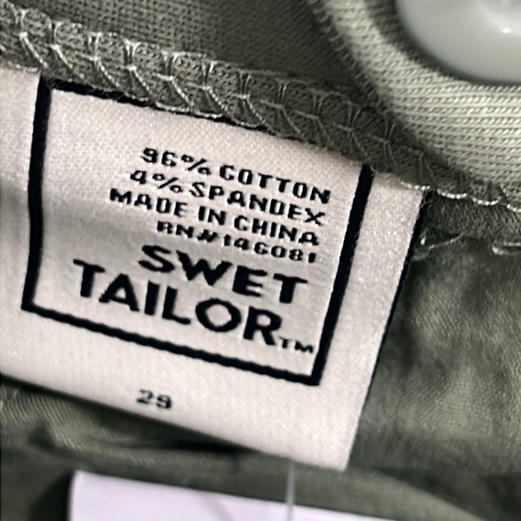 NWT Swet Tailor 29 The Everyday Chino Short Olive  Green - Picture 5 of 10